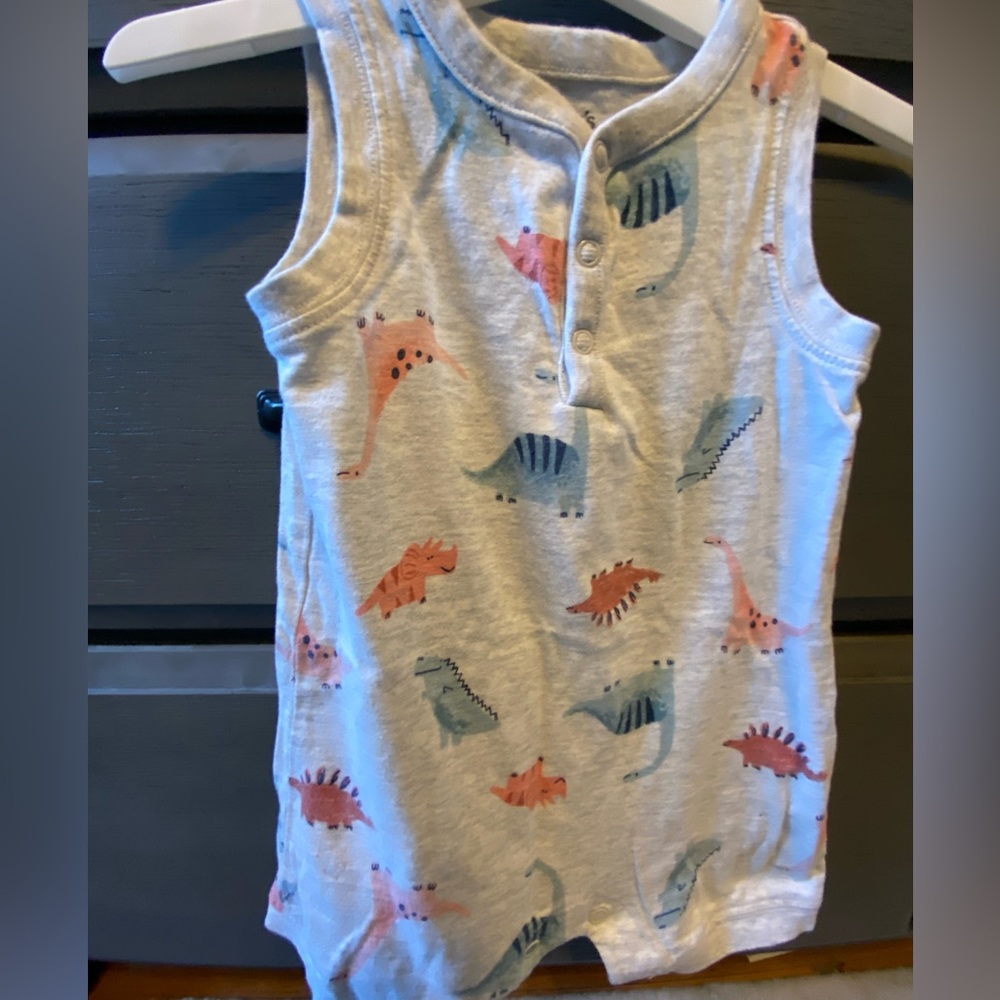 Carter’s Baby Dino Tank style Romper size 9 months